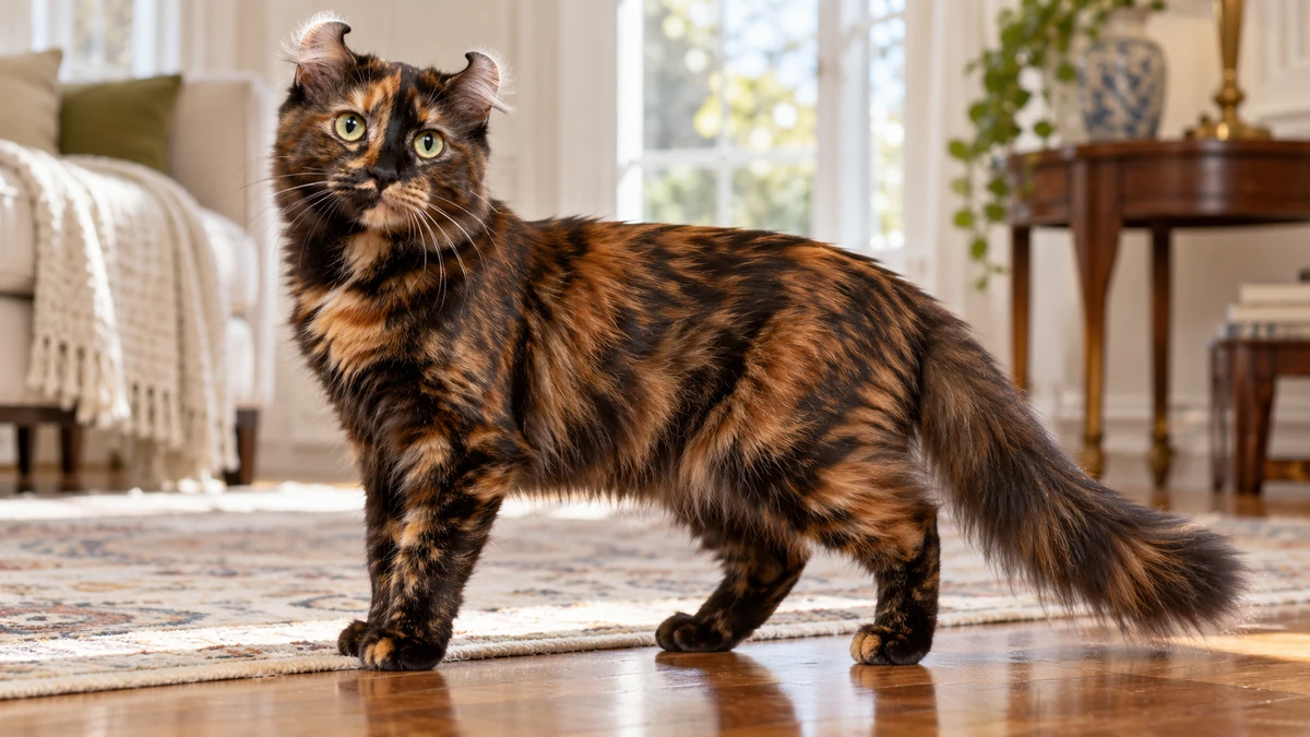 American Curl kedi — tortoiseshell