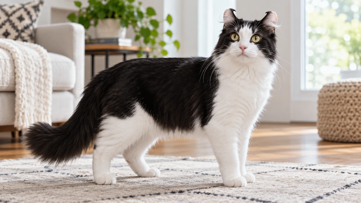 American Curl kedi — bicolour (iki renkli)