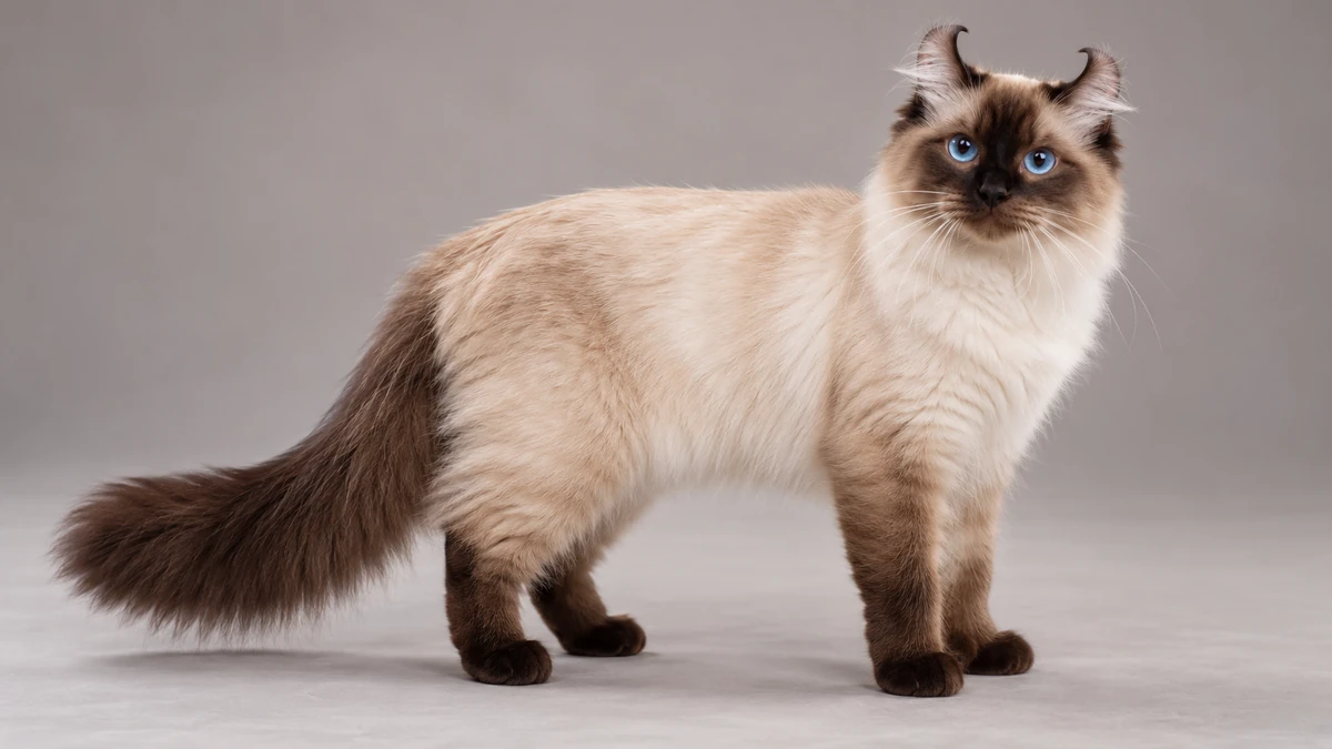 American Curl kedi — point desenli